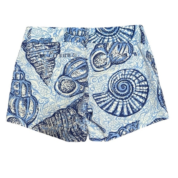 Lilly Pulitzer The Callahan Shorts 5” Inseam Blue Peri Pop Up Stuffed Shells - Picture 6 of 10
